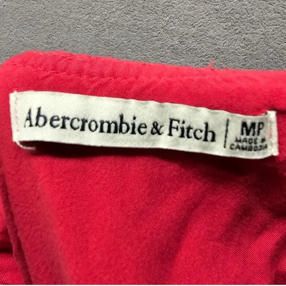 Abercrombie & Fitch Tiered Maxi Dress Womens MP Pink Lined Adjustable Straps